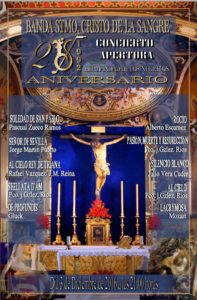 Cartel del XXV Aniversario de la Banda de Cornetas y Tambores Santísimo Cristo de la Sangre de Sevilla