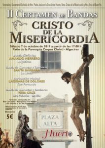 Cartel del II Certamen de Bandas Cristo de la Misericordia en Algeciras