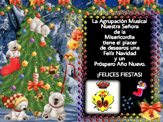 Felicitación navideña de la Agrupación Musical Nuestra Señora de la Misericordia de Cáceres
