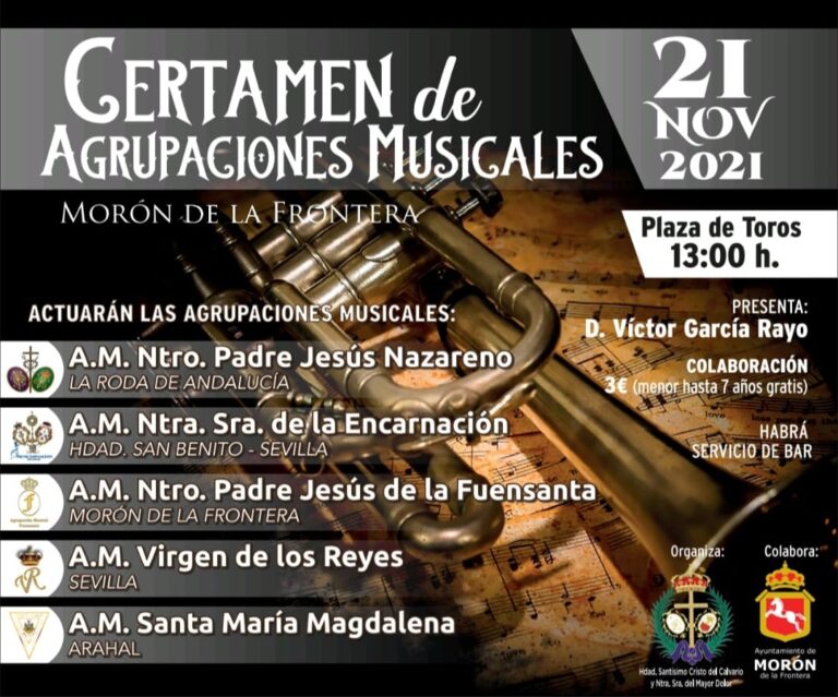 Cartel del Certamen de Agrupaciones Musicales de Morón de la Frontera