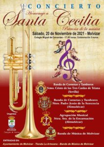 Cartel del Homenaje a Santa Cecilia en Molvízar 2021