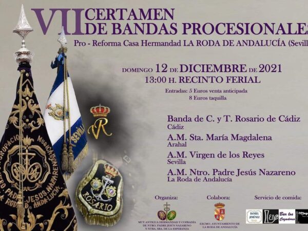 Cartel del VII Certamen de Bandas Procesionales de la Roda de Andalucía