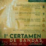 Cartel del I Certamen de Bandas "75 años de ti, Soledad"