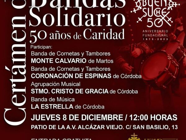Cartel de Certamen de Bandas Solidario "50 años de Caridad"