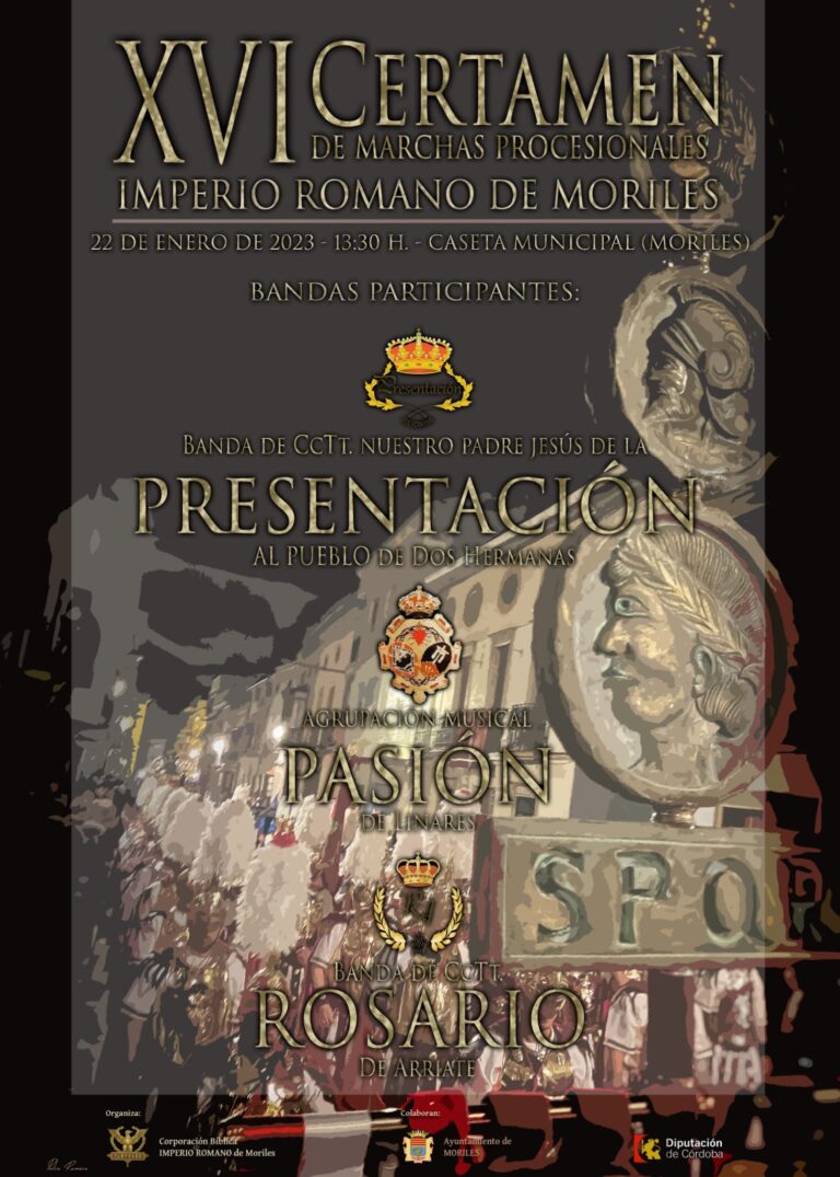 Cartel de XVI Certamen de Marchas Procesionales de Moriles