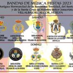 Cartel de los acompañamientos musicales de la Cruz de la Santísima Trinidad 2023