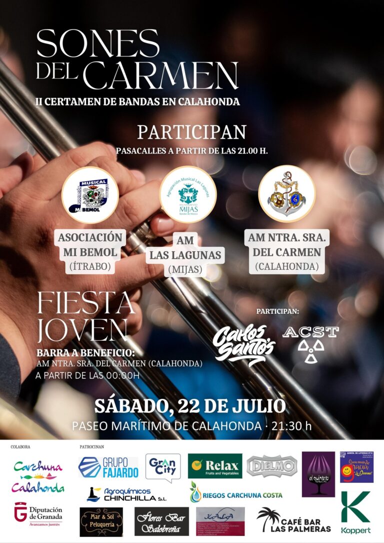 Cartel del Certamen de Bandas "Sones del Carmen"