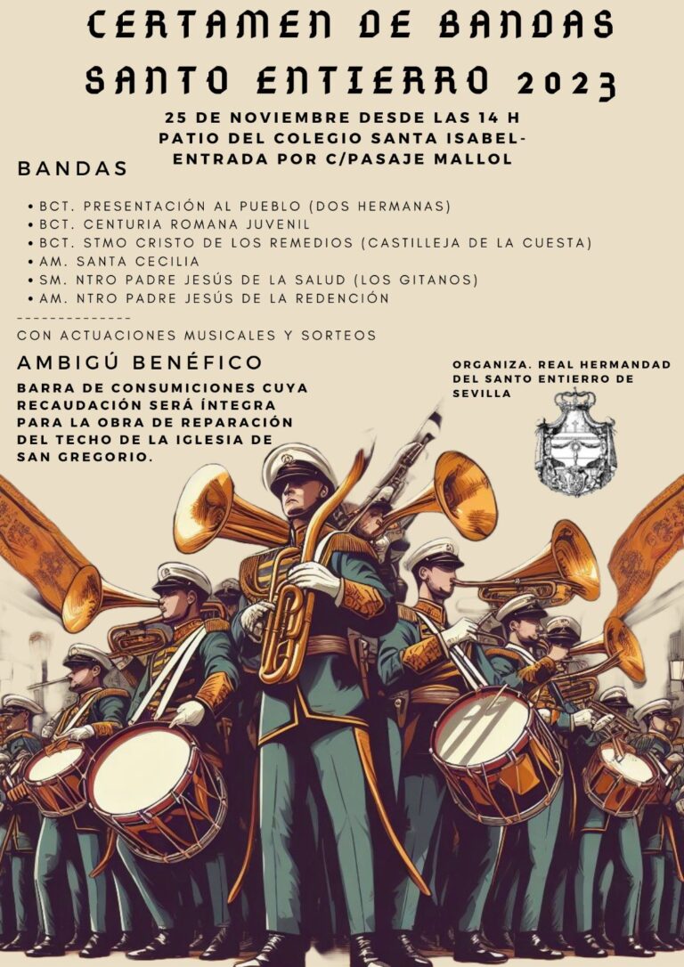 Cartel del Certamen de Bandas Santo Entierro 2023