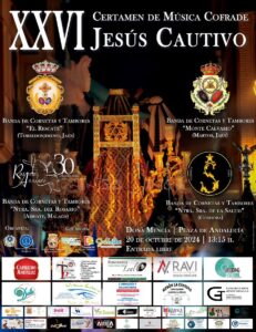 Cartel del XXVI Certamen de Música Cofrade Jesús Cautivo