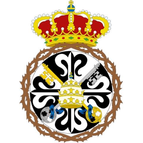 Escudo de la Pontificia y Real Congregación del Santísimo Cristo de la Buena Muerte y Ánimas y Nuestra Señora de la Soledad Coronada - Cofradía de Mena - de Málaga