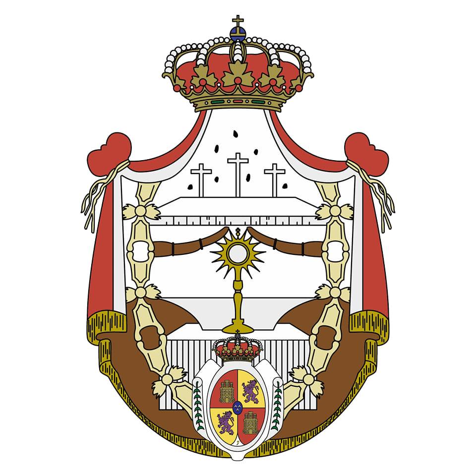 Escudo de la Real Hermandad Sacramental del Santo Entierro de Nuestro Señor Jesucristo, Triunfo de la Santa Cruz y María Santísima de Villaviciosa de Sevilla