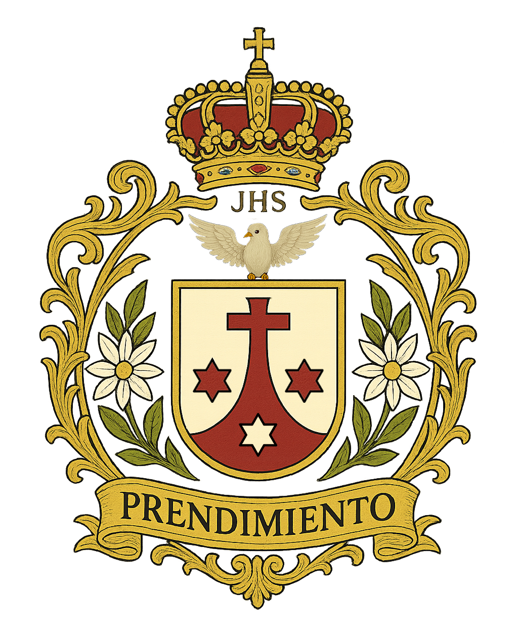 Escudo de la Banda de Cornetas y Tambores Nuestro Padre Jesús en su Prendimiento de Dos Hermanas