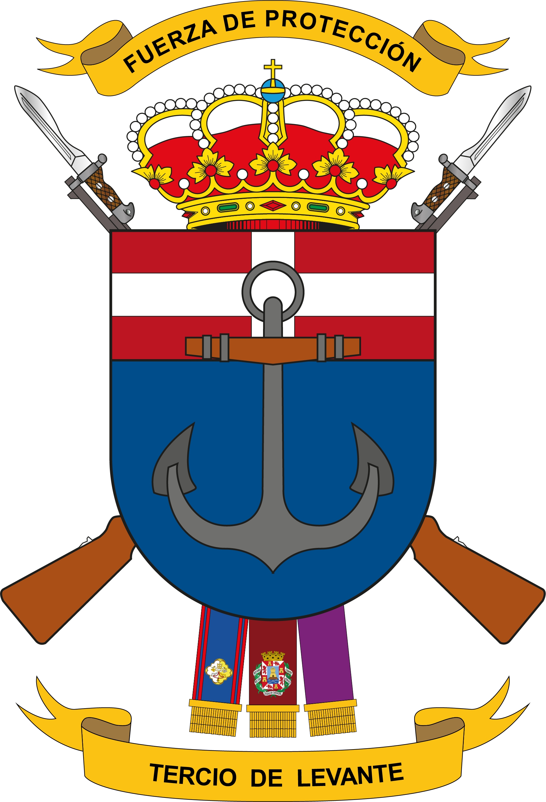 Escudo de la Banda de Música de Infantería de Marina Tercio de Levante de Cartagena