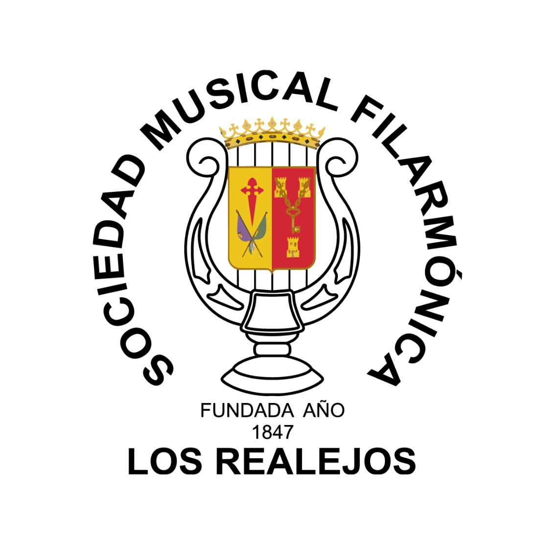 Escudo de la Banda de Música de la Sociedad Musical Filarmónica de Los Realejos
